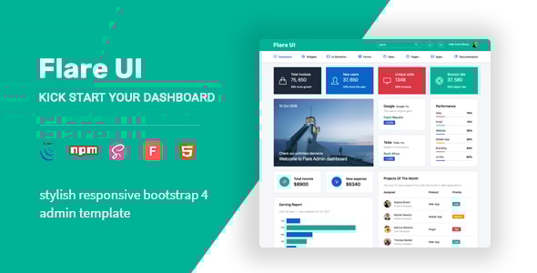 FlareUI Bootstrap 5 Admin Template - Admin Templates Site Templates