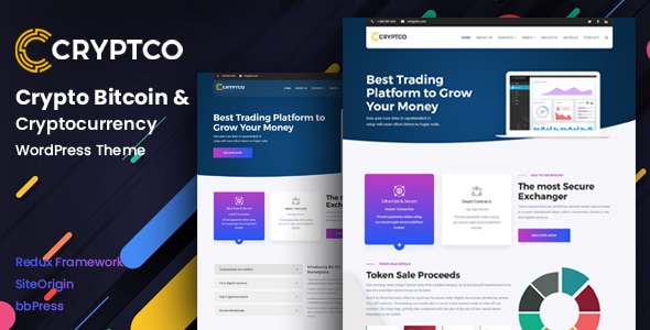 Cryptco - Cryptocurrency & Saas Landing Page WordPress Theme - Technology WordPress