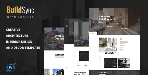 BuildSync- Architecture PSD Template - Creative Photoshop
