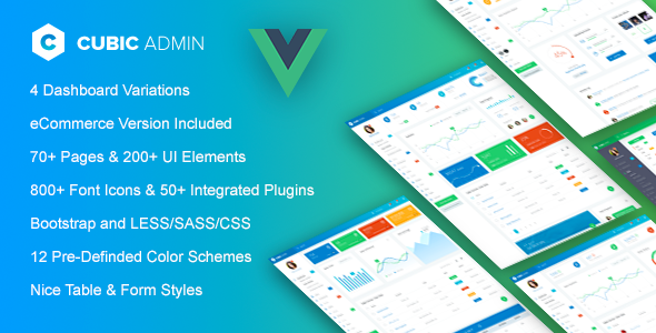 Cubic - Vue.js Admin Template - Admin Templates Site Templates