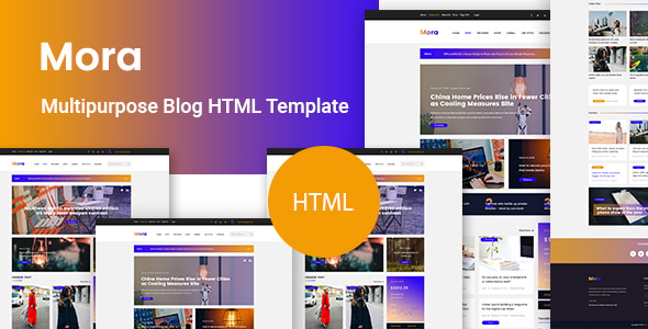 Mora - Blog HTML Template - Business Corporate