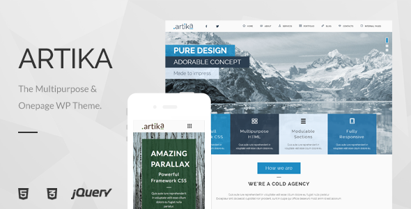 Artika - Multipurpose & Onepage WP Theme - Business Corporate
