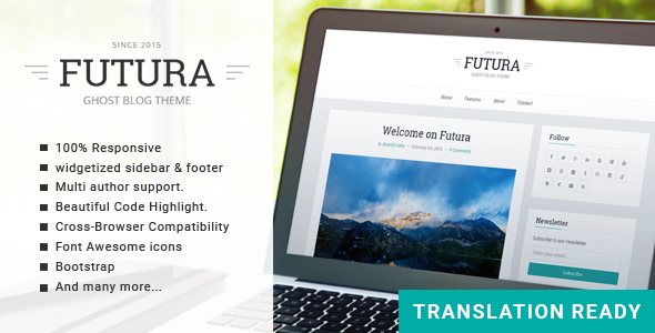 Futura - Responsive Minimal Ghost Theme - Ghost Themes Blogging