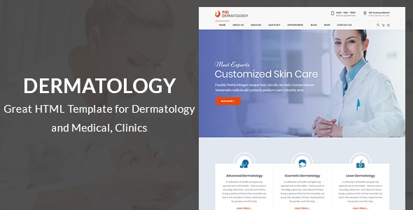 Piel - Dermatologist & Skin Care HTML Template - Health & Beauty Retail