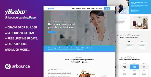 Akabar — Multi-Purpose Template with Unbounce Page Builder - Unbounce Landing Pages Marketing