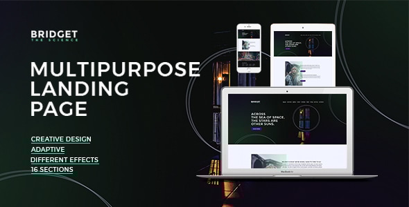 Bridget – Responsive HTML Landing Page - Creative Site Templates