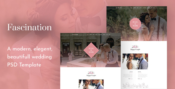 Fascination - Wedding PSD Template - Entertainment Photoshop