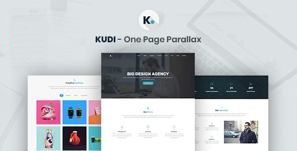 Kudi - One Page Parallax - Creative Site Templates
