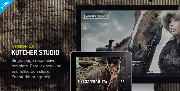Kutcher Studio - Responsive Parallax Template - Creative Site Templates