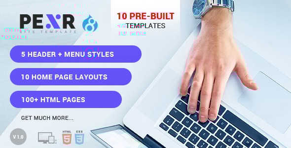 Pexr - Responsive MultiPurpose Drupal 8.9 Theme - Business Corporate