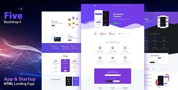 FIVE - HTML App Landing Page - Apps Technology