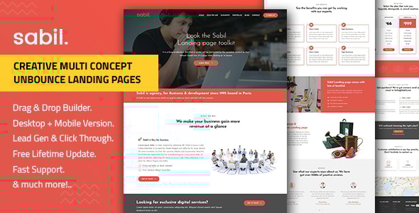 Sabil — Multi-Purpose Template with Unbounce Page Builder - Unbounce Landing Pages Marketing