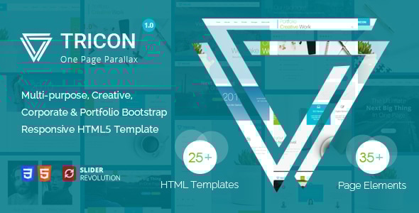 Tricon - One Page Parallax - Portfolio Creative