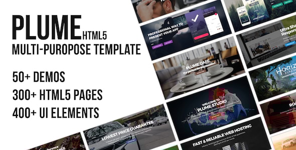 PLUME HTML5 Multi-Purpose Template - Corporate Site Templates