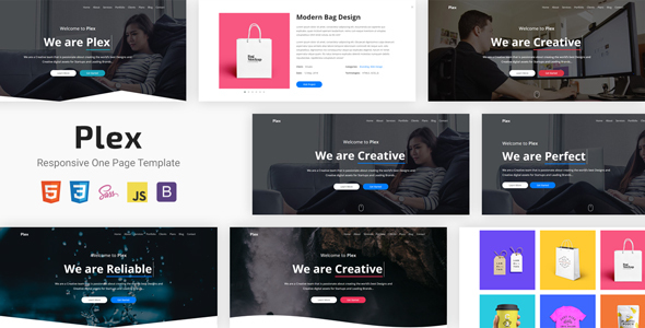 Plex - Responsive One Page Template - Creative Site Templates