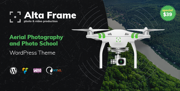 Altaframe - Drone Aerial Videography and Photo School WordPress Theme - Photography Creative