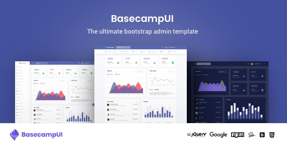 BasecampUI Bootstrap Admin Dashboard Template - Admin Templates Site Templates