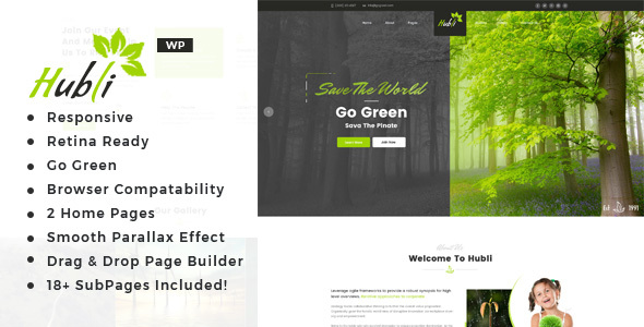 Hubli - Environment WordPress Theme - Environmental Nonprofit