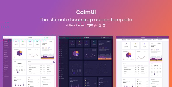 CalmUI Bootstrap 5 Admin Dashboard Template - Admin Templates Site Templates