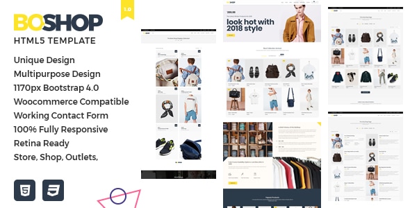 BoShop - Multipurpose eCommerce HTML5 Template - Retail Site Templates