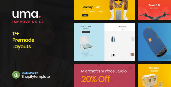 Uma - Minimal Clean Multiple Shopify Theme - Shopify eCommerce