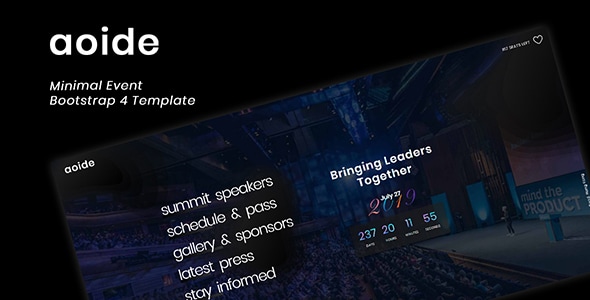 Aoide - Event Bootstrap 4 Template - Events Entertainment