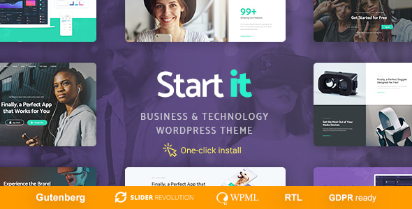 Start It - Technology & Startup WordPress Theme - Technology WordPress