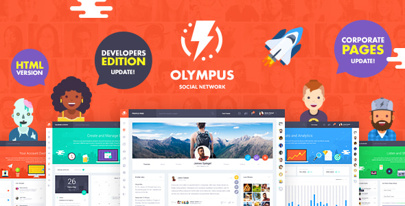 Olympus - HTML Social Network Toolkit - Site Templates