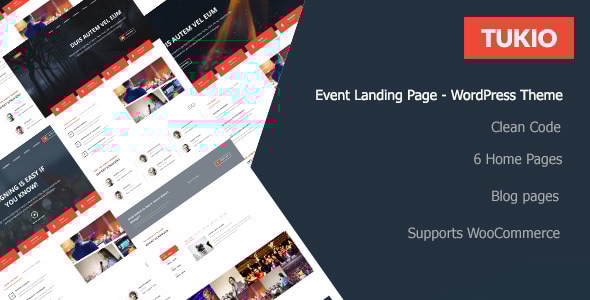 Tukio | Event Landing Page WordPress Theme - Events Entertainment