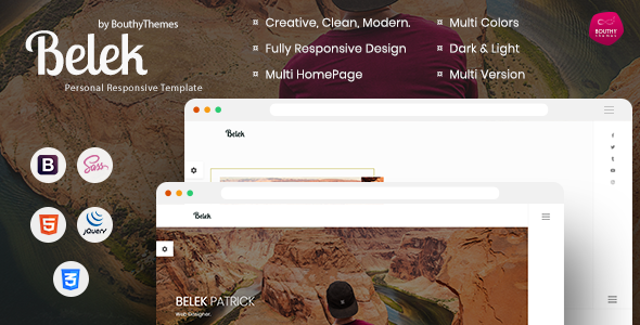 Belek - Personal Responsive Template - Personal Site Templates