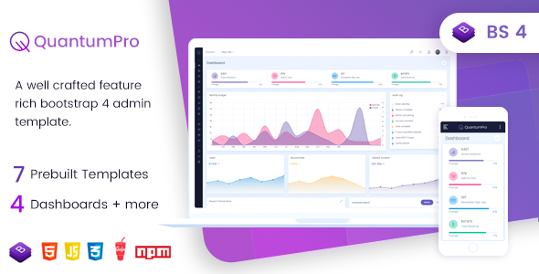 QuantumPro - Bootstrap 4 Dashboard & UI Kit - Admin Templates Site Templates