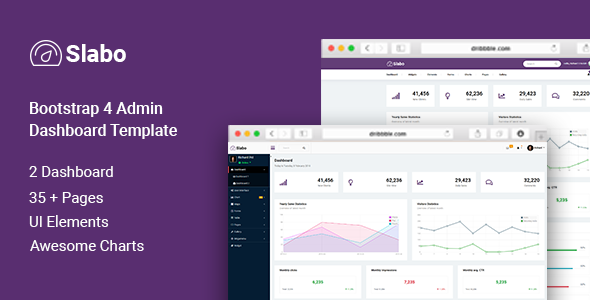 Slabo - Bootstrap Admin Dashboard Template - Admin Templates Site Templates