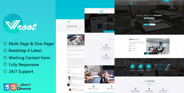 Wroot - Multipurpose Creative Website Template - Corporate Site Templates
