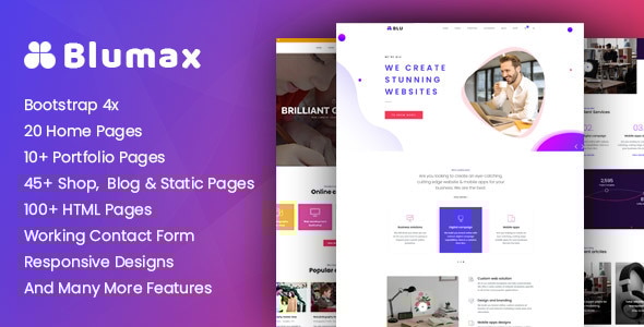 Blumax - Multi-Purpose Responsive Website Templates - Corporate Site Templates