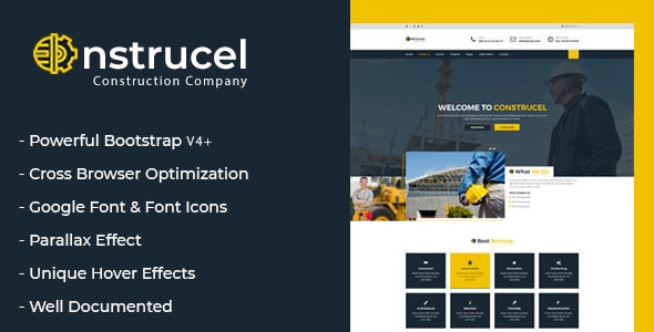 Construcel – Responsive Creative Construction Multi-Purpose Template - Business Corporate