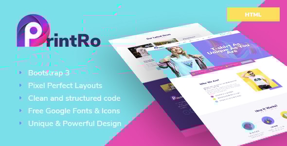 PrintRo - T-Shirt Designer HTML Template - Fashion Retail