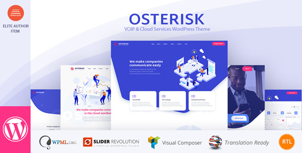 Osterisk: VOIP & Cloud Services WordPress Theme - Business Corporate