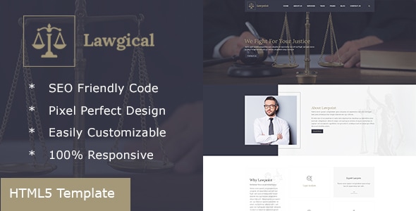 Lawgical - Lawyer & Attorney HTML5 Template - Corporate Site Templates