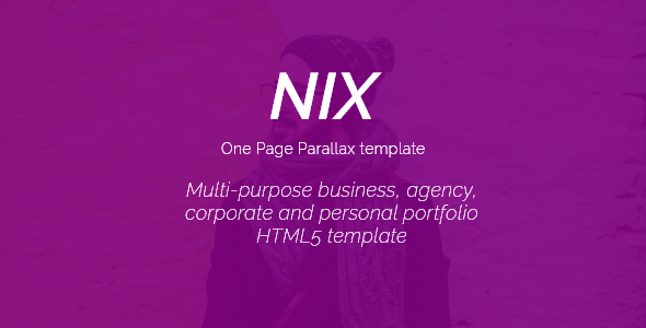 Nix - One Page Parallax - Corporate Site Templates