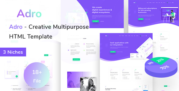 Adro - Multipurpose Creative HTML Template - Business Corporate