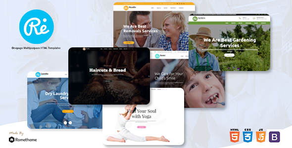 RE - Multi-purpose Responsive HTML Templates - Site Templates