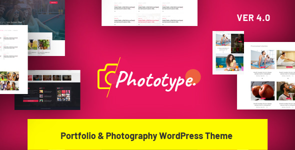 Phototype - New Elementor Portoflio WordPress Theme 2019 for Agency, Photography Sites - Portfolio Creative