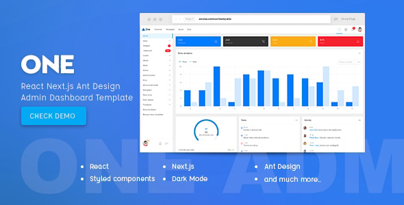 One - React Next.js & Ant Design Admin Template - Admin Templates Site Templates