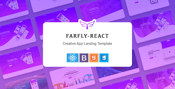 Farfly - Creative App Landing React Template - Site Templates