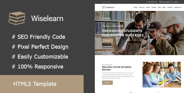 Wiselearn - Education & Courses HTML5 Template - Corporate Site Templates
