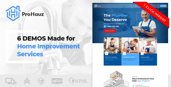 ProHauz – Handyman & Plumber WordPress Theme - Business Corporate