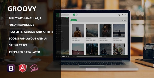 Groovy - AngularJS Music App Template - Music and Bands Entertainment