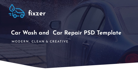 Fixzer - Car Wash & Car Repair PSD Template - Business Corporate