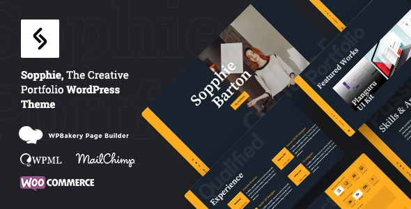 Sopphie - Creative Responsive Personal WordPress Theme - Portfolio Creative