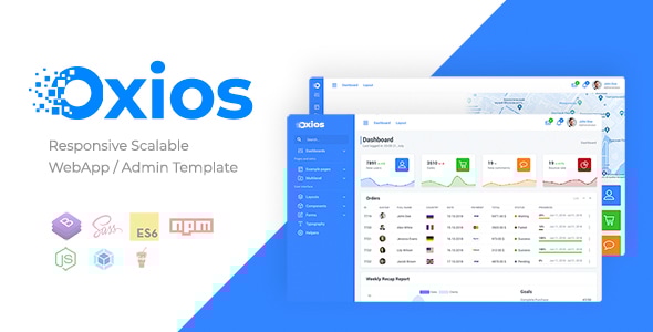 Oxios - Responsive Scalable Admin Template - Admin Templates Site Templates
